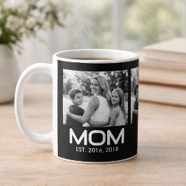 Caneca De Café Mom Established Photo Mother's Day 