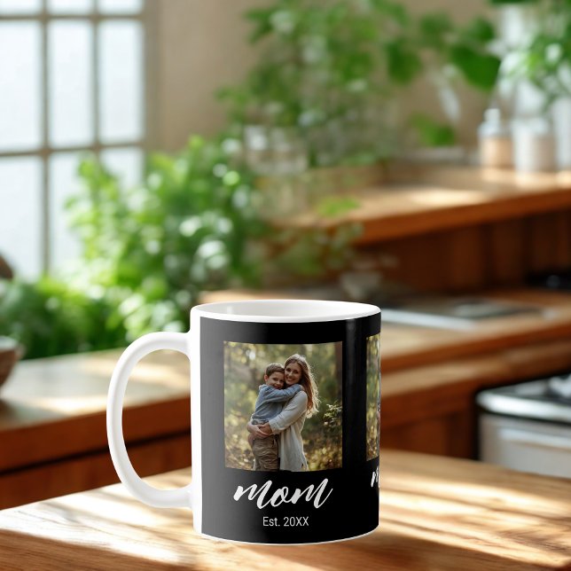 Caneca De Café Mom Established Photo Mother's Day (Criador carregado)