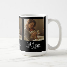 Caneca De Café Mom Established Script Black 3 Photo