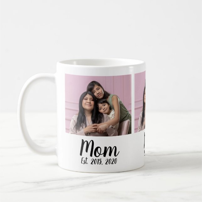 Caneca De Café Mom Established Script Black 3 Photo (Esquerda)
