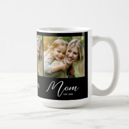Caneca De Café Mom Established Script Black 3 Photo