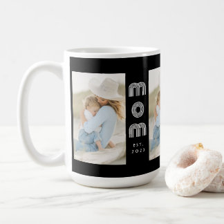 Caneca De Café Mom Established Script Black 3 Photo 
