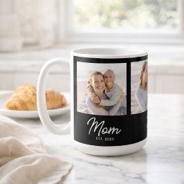 Caneca De Café Mom Established Script Black 3 Photo