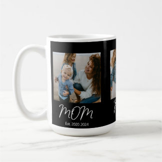 Caneca De Café Mom Established Script Black 3 Photo Insulated