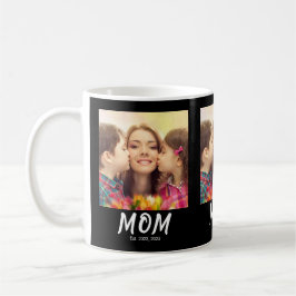 Caneca De Café Mom Established Script Black Photo