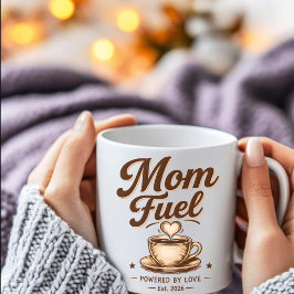 Caneca De Café Mom Fuel Powered by Love Vintage Coffee Mug - Est 
