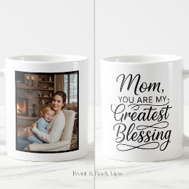 Caneca De Café Mom Greatest Blessing Heartfelt Easy Custom Photo 