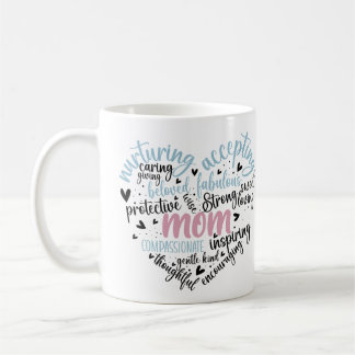 Caneca De Café Mom Heart Loving Caring Sweet Gentle