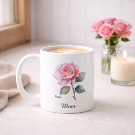 Caneca De Café Mom June Birth Flower Rose