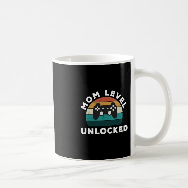 Caneca De Café Mom Level Unlocked Game Lover Gamer New  (Direita)
