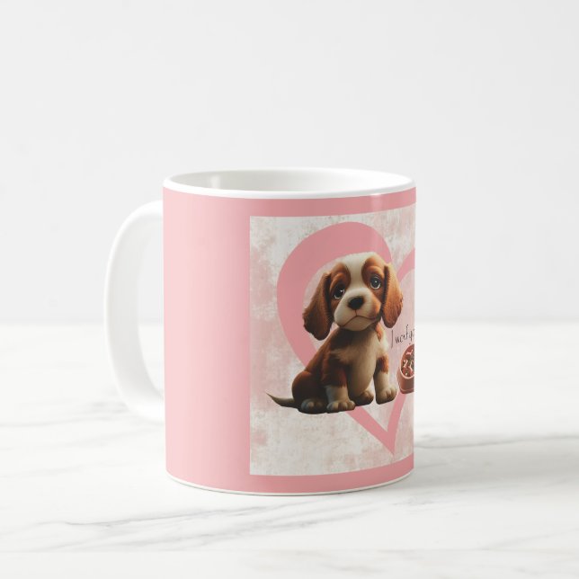 Caneca De Café Mom loving puppy (Frente Esquerda)
