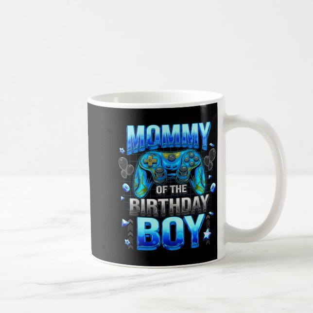 Caneca De Café Mom Of The Birthday Boy Cool Gamer Funny Video Gam (Direita)