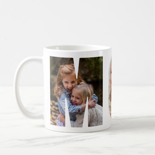 Caneca De Café MOM Personalizou Três Canetas Fotográficas (Esquerda)