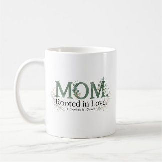 Caneca De Café Mom Rooted in Love Growing in Grace Inspirational 