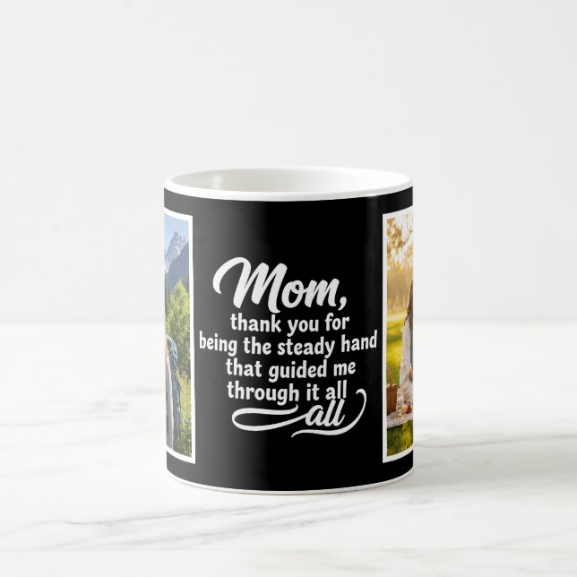 Caneca De Café Mom Steady Hand Guided Me Script 2 Photo Black (Centro)