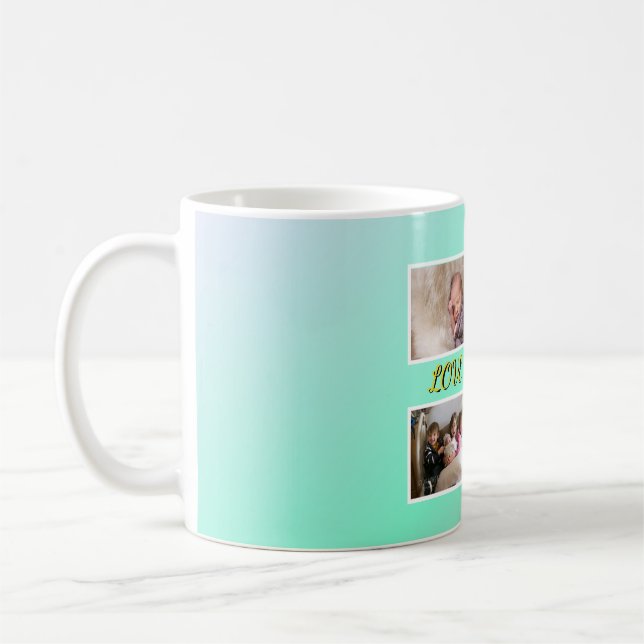 Caneca De Café Mom Tribute 4-Photo Pastel Memory (Esquerda)