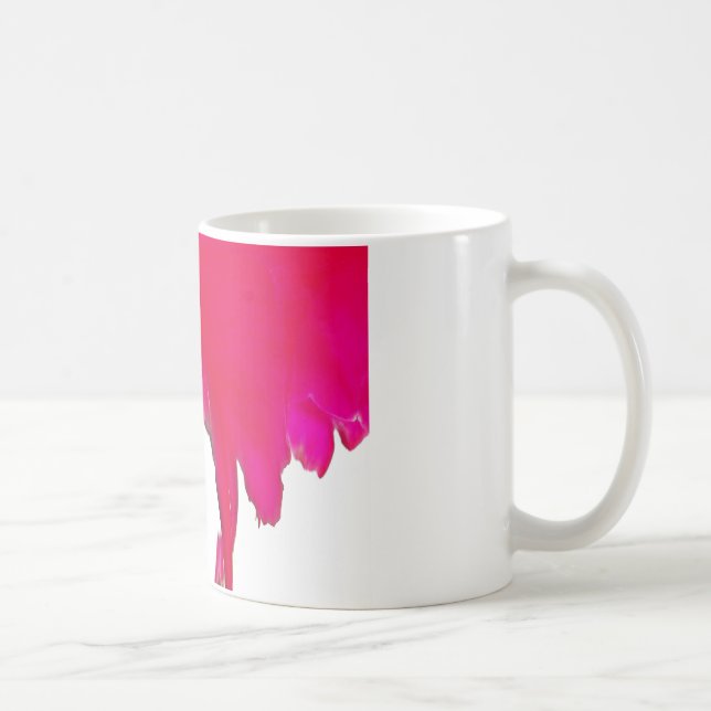 Caneca De Café Momento Capturado: Uma Elegância Petal Rosa vermel (Direita)