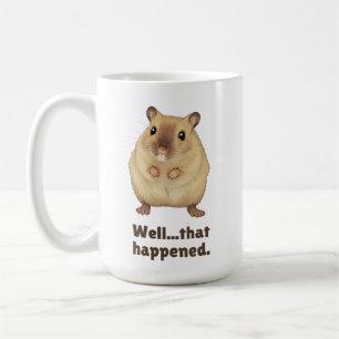 Caneca De Café Momento Desajeitado de Hamster Engraçado