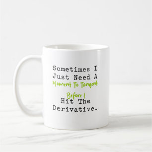 Caneca De Café Momento Tangente Antes do Cálculo Derivada
