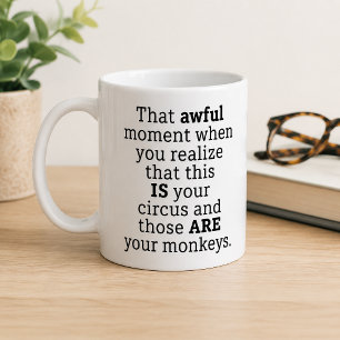 Caneca de Café Momento Terrível Engraçado Presente