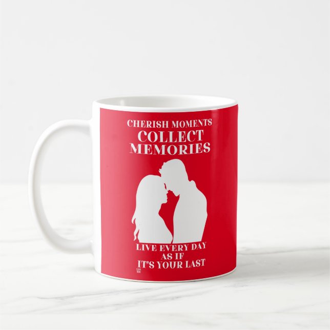 caneca de café "MOMENTOS CHERISH..." (Esquerda)
