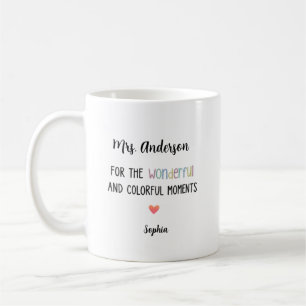Caneca De Café Momentos Coloridos Maravilhosos Personalizados Ele