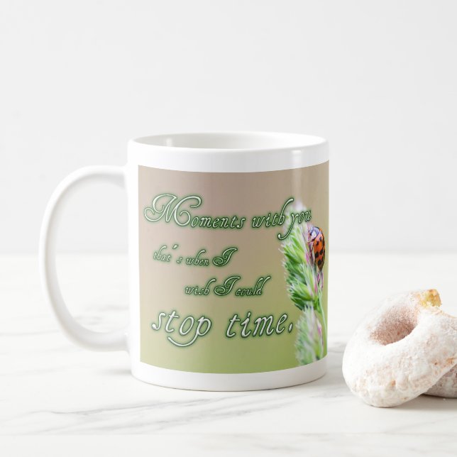 Caneca De Café Momentos com você param o tempo! (Com Donut)