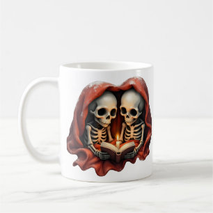 Caneca De Café Momentos mágicos de inverno, dois esqueletos