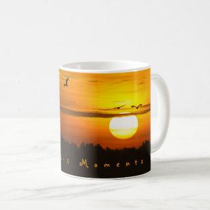 Caneca De Café Momentos românticos gruda na foto do nascer do so