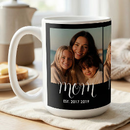 Caneca De Café MomEstablishedScript Black 3 Photo