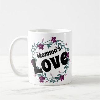 Caneca De Café Mommas ama vintgae floral