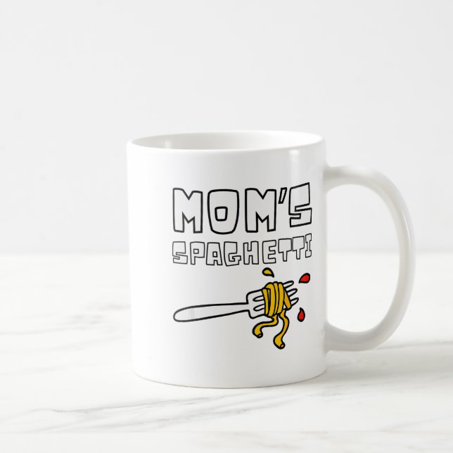 Caneca De Café Mom's Spaghetti Funny Toddler Kids  (Direita)