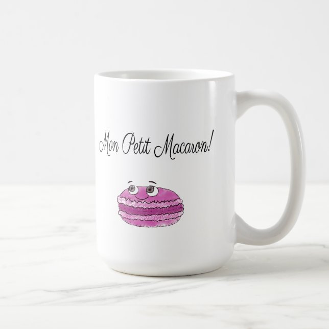 Caneca De Café Mon Petit Macaron Personalizado (Direita)
