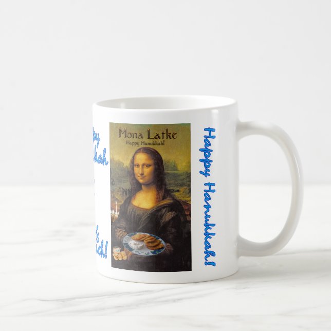 Caneca De Café Mona Latke Hanukkah Mug (Direita)