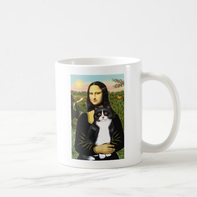 Caneca De Café Mona Lisa - Am SH Black and white cat (Direita)