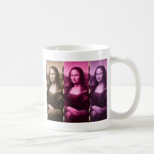 Caneca De Café Mona Lisa Animal Imprime Chocolate Rosa Puro
