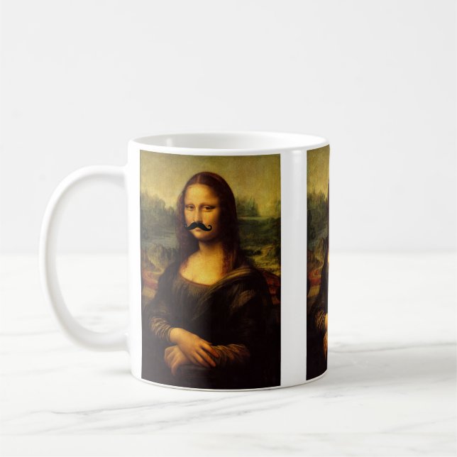 Caneca De Café Mona Lisa Com bigode (Esquerda)