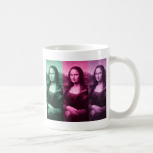 Caneca De Café Mona Lisa Green Pink Purple