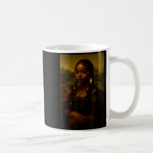 Caneca De Café Mona Lisa Preta Afro Americano Africano Melanina P
