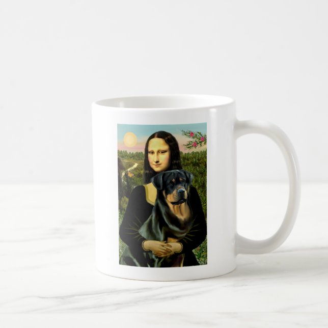 Caneca De Café Mona Lisa - Rottweiler ( nº 3) (Direita)
