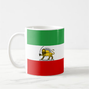 Caneca De Café Monarquia Constitucional da bandeira iraniana (190