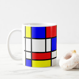 Caneca De Café Mondrian inspirou
