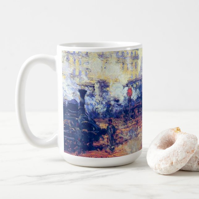Caneca De Café Monet - Ponte da Europa, Estação de Lazare Santo (Com Donut)
