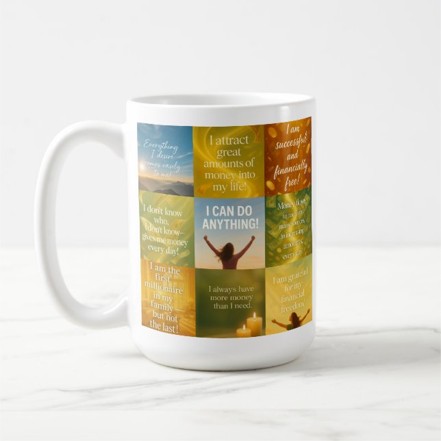 Caneca De Café Money Affirmation on your cup (Esquerda)