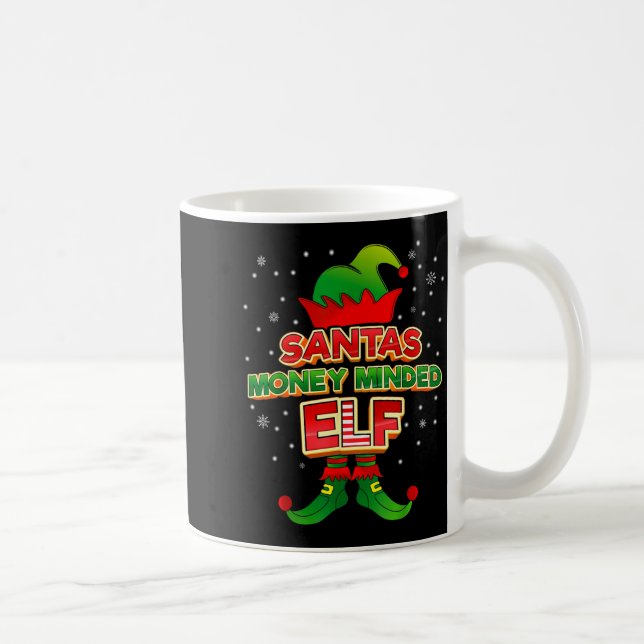 Caneca De Café Money Minded Elf Christmas Matching Costumes X-mas (Direita)