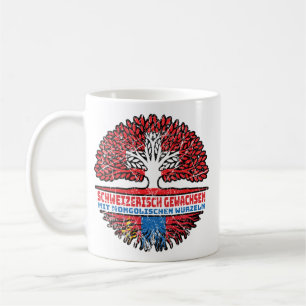 Caneca De Café Mongolei Mongolisch Schweizer Schweiz Baum Wurzel