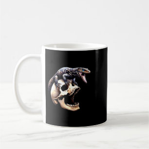 Caneca De Café Monitor Skull Pet Lizard Reptile Skull Love
