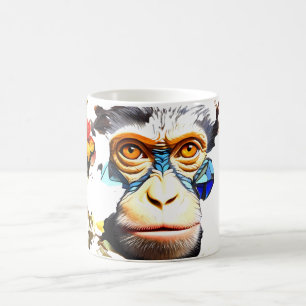 Caneca De Café Monkey Mosaic Fantasy Mug Design