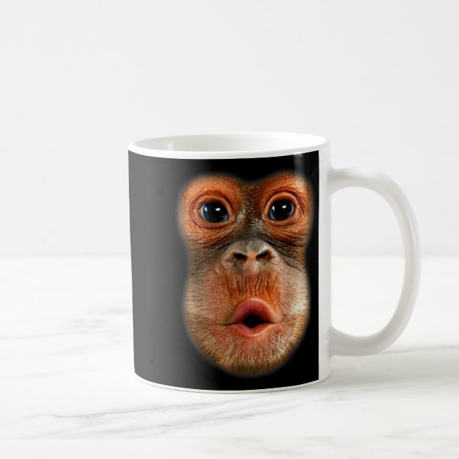 Caneca De Café Monkey Stomach Funny Meme Cool Viral Video  (Direita)