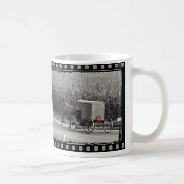Caneca De Café Monochrome com erros de Amish (Direita)